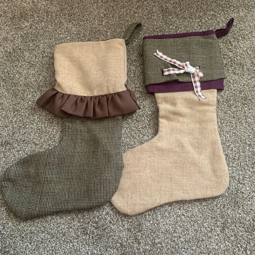 Christmas Stocking Lot Bundle Nanny Nora Primitive/Country Farmhouse